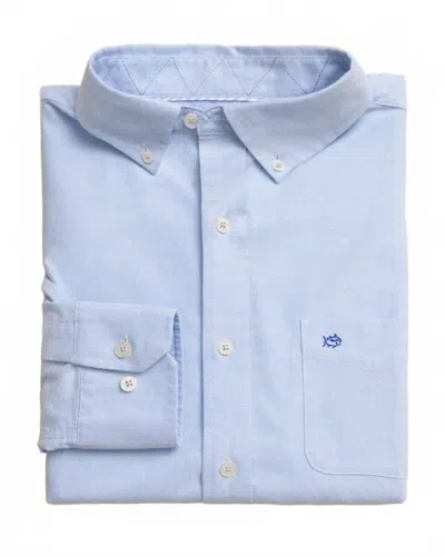 Southern Tide Men's Charleston Oxford Solid Sport Shirt In Ocean Channel In Multi