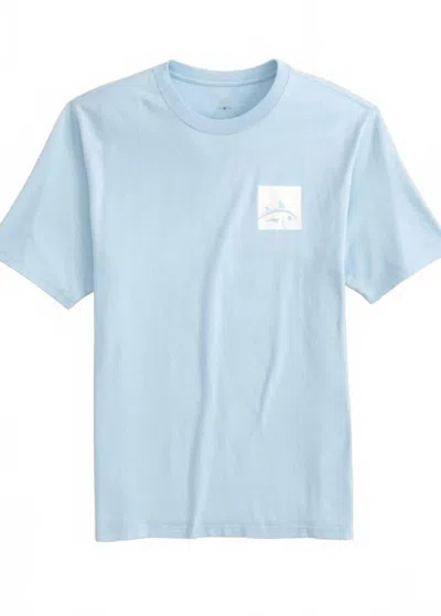 Southern Tide Men's Cropped Skipjack Short Sleeve T-shirt In Cerulean Blue