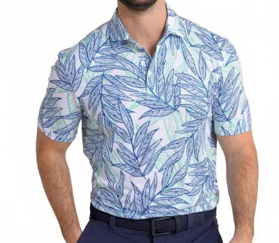 SOUTHERN TIDE MEN'S DRIVER PALMS POLO SHIRT IN BLUE