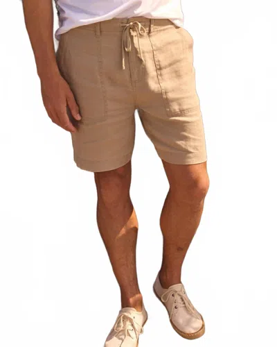 Southern Tide Men's Heritage Preserve Linen Short In Sandstone Khaki In Brown