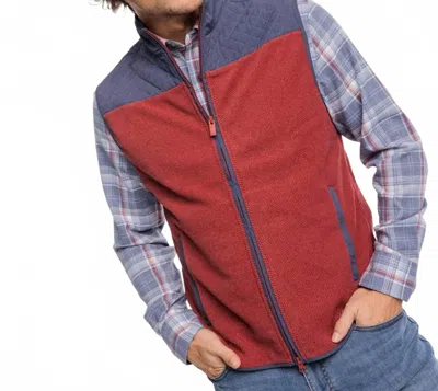 Southern Tide Men's Hucksley Vest In Tuscany Red In Multi