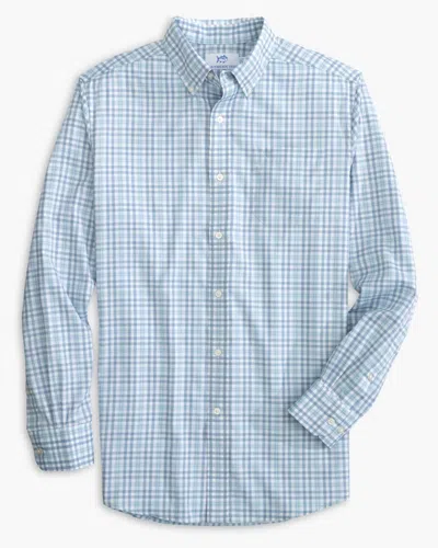 Southern Tide Men's Intercoastal Haywood Plaid Sport Shirt In Dream Blue In Green