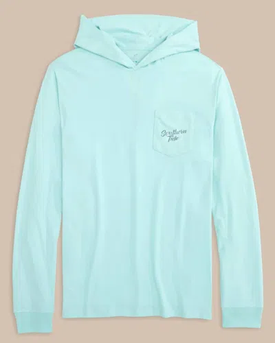 Southern Tide Men's Long Sleeve Letterpress Sj Tee In Wake Blue