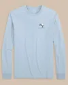 Southern Tide Men's Long Sleeve Southern Coastal Tee In Tsunami Grey In Multi
