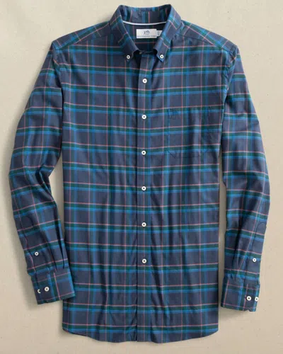 Southern Tide Men's Longsleeve Jekyll Plaid Sportshirt In Dress Blue