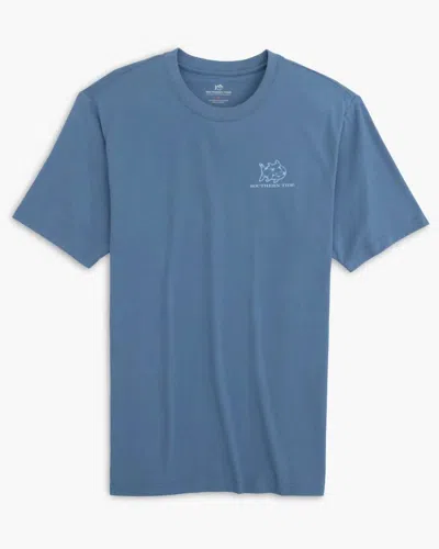 Southern Tide Men's Sailing With Skipjacks Short Sleeve Tee In Coronet Blue