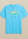 Southern Tide Men's Sunny Vibes Short Sleeve T-shirt In Aquarius In Blue