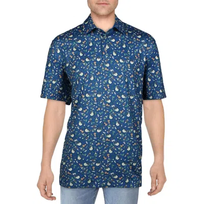 Southern Tide Mens Printed Polyester Polo