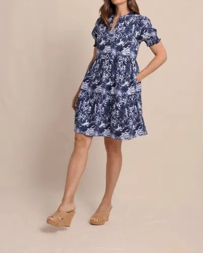 Southern Tide Mina Grand Palms Dress In Dress Blue