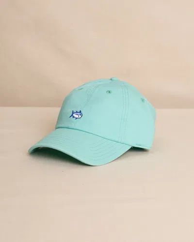 Southern Tide Mini Skipjack Leather Strap Hat In Turtle Green