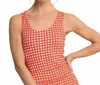 Southern Tide Natalie Printed Cross Back Tank In Calypso Berry In Orange