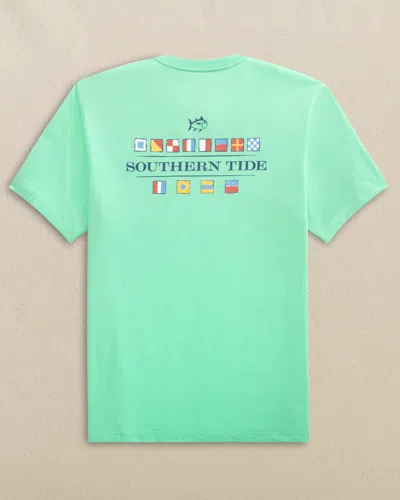 Southern Tide Nautical Flags Short Sleeve T-shirt In Gulf Shores