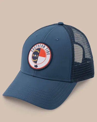 Southern Tide North Carolina Patch Performance Trucker Hat In Seven Seas Blue
