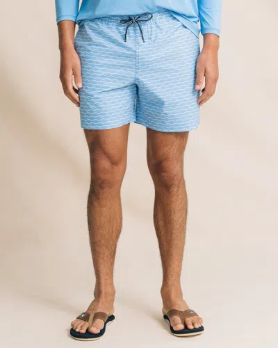 Southern Tide Ocean Echo Maritime Swim Trunk In Blue