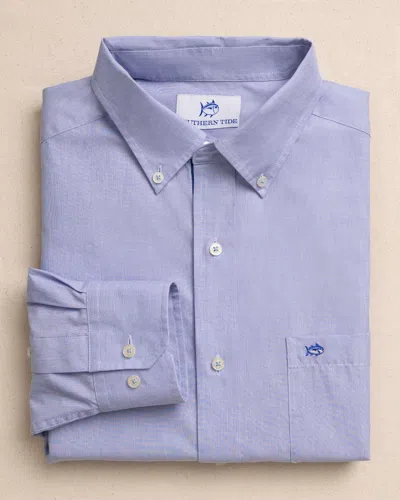 Southern Tide Offshore End On End Sport Shirt In Light Blue