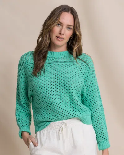 Southern Tide Ophelia Open Stitch Sweater In Florida Keys