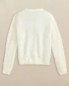 Southern Tide Ophelia Open Stitch Sweater In Sand White In Neutral