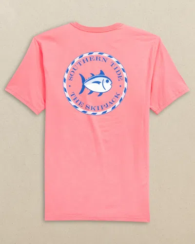 Southern Tide Original Circle Skipjack Short Sleeve T-shirt In Light Coral