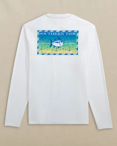 Southern Tide Original Skipjack Mahi Mahi Long Sleeve Performance T-shirt In Classic White