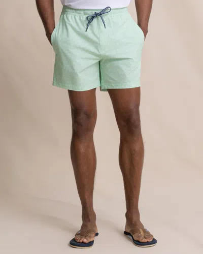 Southern Tide Palmy Vibes Maritime Swim Trunk In Green