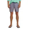 Southern Tide Paloma Paradise Swim Trunk In Aged Denim In Multi