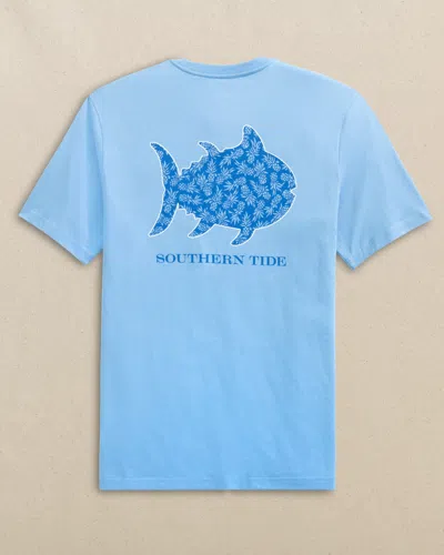 Southern Tide Pineapple Parade Skipjack Fill Short Sleeve T-shirt In Ocean Channel