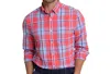 Southern Tide Plaid Intercoastal Button Down Shirt In Snapper In Multi