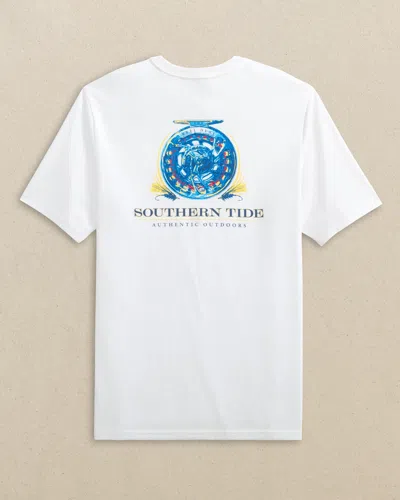 Southern Tide Reel Deal Short Sleeve T-shirt In Classic White