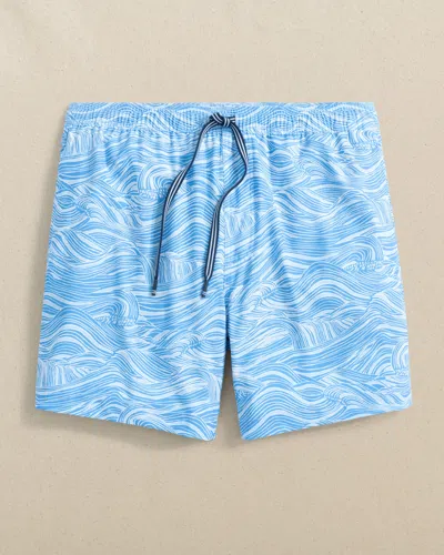 Southern Tide Rolling Waves Swim Trunk In Blue