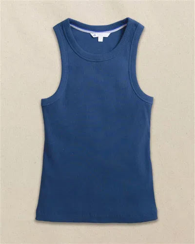 Southern Tide Ryan Solid Rib Tank In Nautical Blue