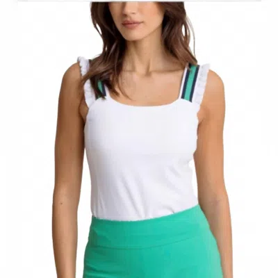 Southern Tide Rylee Sleeveless Active Top In Classic White