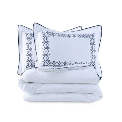 Southern Tide Sag Harbor Full/queen White/navy Comforter Set In White,navy