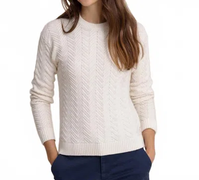 Southern Tide Saige Long Sleeve Sweater In Sand White