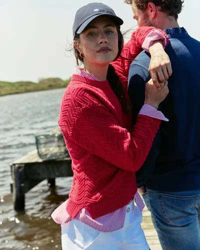 Southern Tide Saige Sweater In Grenadine Red