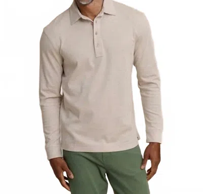 Southern Tide Sandy Kay Sportshirt Long Sleeve Polo In Sandstone Khaki In Neutral