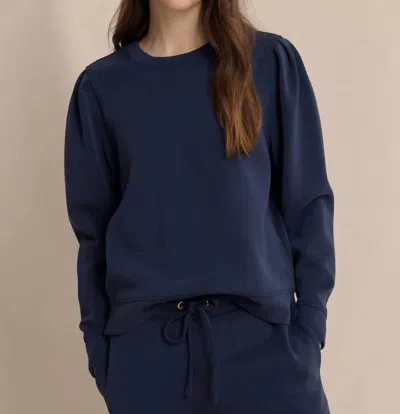 Southern Tide Sara Lounge Pullover In Dress Blue In Multi