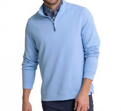 Southern Tide Schooner Quarter Zip Pullover In Ocean Channel In Blue