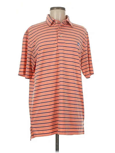 Pre-owned Southern Tide Short Sleeve Polo Shirt In Orange
