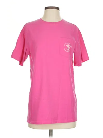 Pre-owned Southern Tide Short Sleeve Top Pink Crew Neck Tops