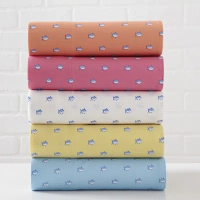 Southern Tide Skipjack 200 Thread Count Cotton Sheet Set In White