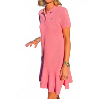 Southern Tide Skipjack Drop Waist Polo Dress In Sea Pink