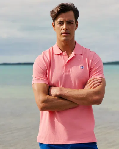 Southern Tide Skipjack Polo Shirt In Sea Pink