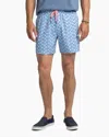 Southern Tide Skipping Jacks Heather Swim Trunk In Heather Clearwater Blue In Multi