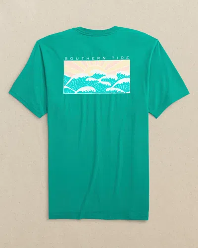 Southern Tide St Wave Short Sleeve T-shirt In Spruce Shade