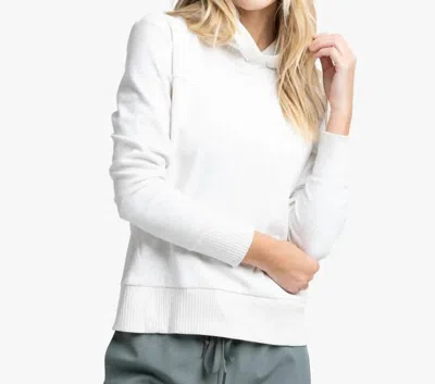 Southern Tide Stassi Hoodie In Heather Star White