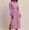 Southern Tide Striped Shirt Dress In Raspberry Wine In Multi