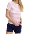 Southern Tide Sun Farer Stripe Shirt In Conch Shell In Pink