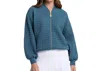 Southern Tide Sutton Quilted Heather Jacket In Teal Haze In Multi