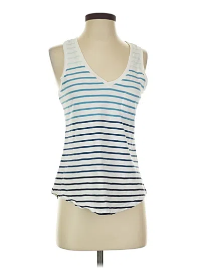 Pre-owned Southern Tide Tank Top Blue Plunge Neckline Tops
