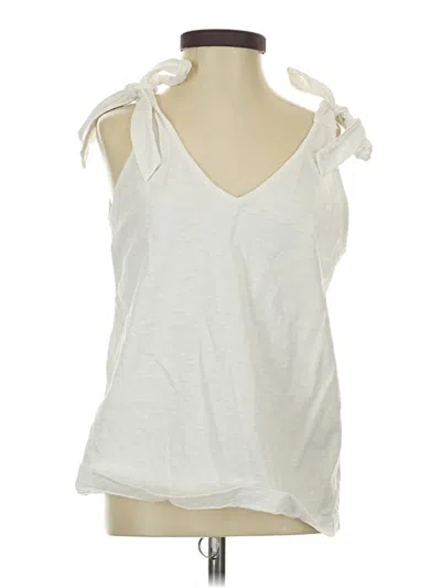 Pre-owned Southern Tide Tank Top Ivory Halter Neckline Tops In White